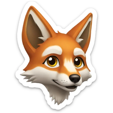 therian fox sticker