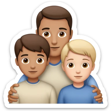 family 1 children 2 father sticker