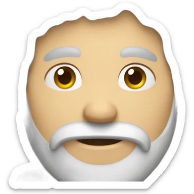 Hyperactive chaotic white guy with brown hair and grey beard. sticker