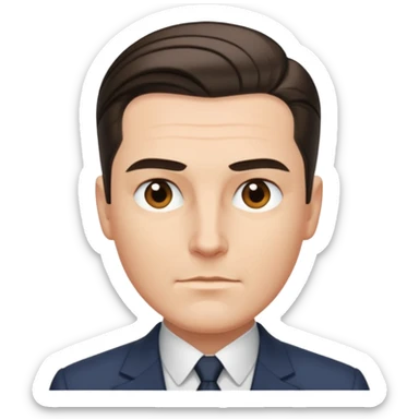 white dude with tight slick back hair going backwards sticker