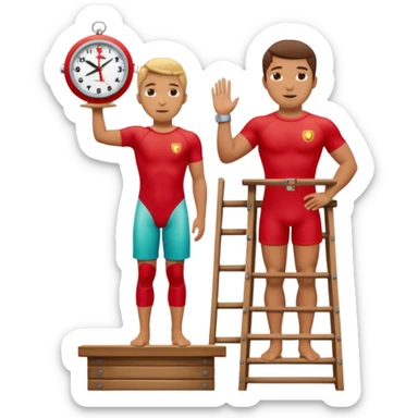 Lifeguard on watch tower sticker