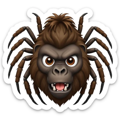 Gorilla head, horse body, spider legs sticker