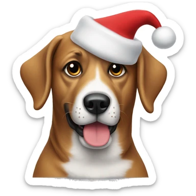 Dog Santa sticker