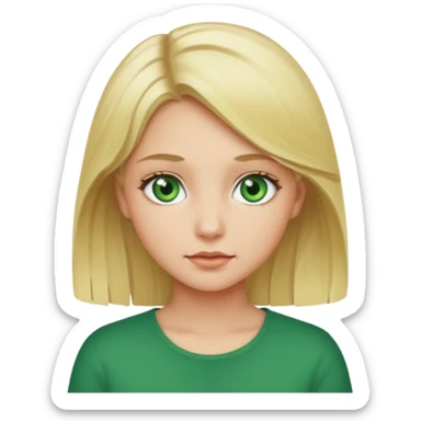 Girl blonde Green eyes sticker