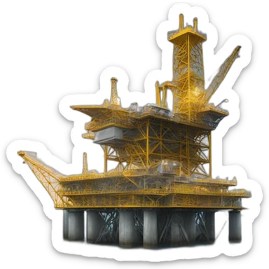 Offshore drilling support structure sticker