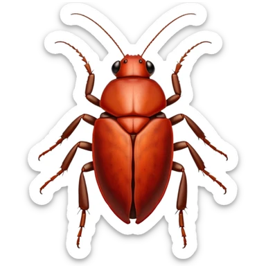 cockroach with "RED" written on its back sticker