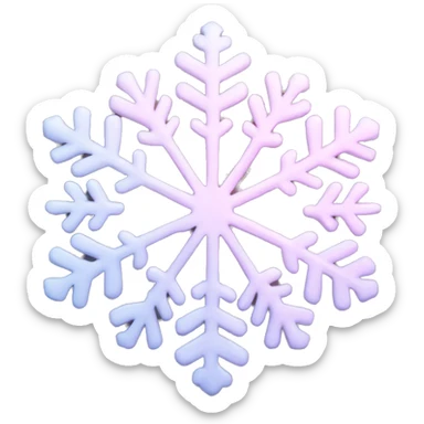 pastel pink snowflake  sticker