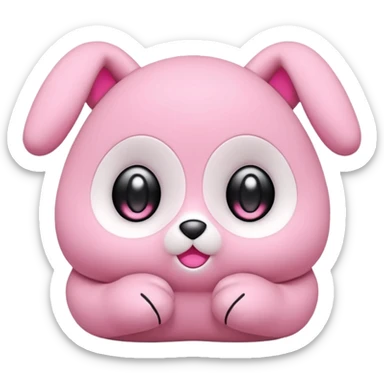 Pink Labubu doll sticker