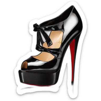 heel black patent christian louboutin dafolie sticker