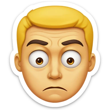 disgusted look emoji sticker