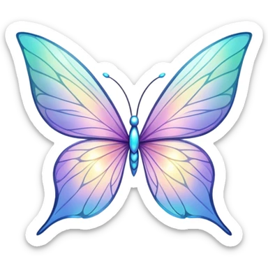 fairy wings glowing sticker