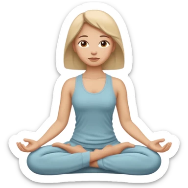 mulher meditando sticker