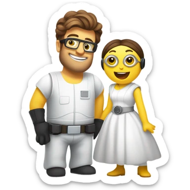 Princess Leia with a minion sticker