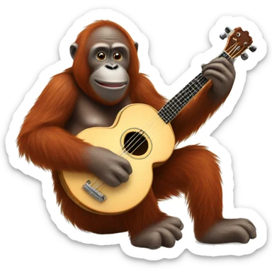 orangutan with a banjo sticker