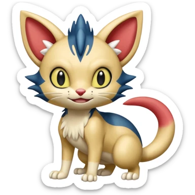 Sneasel-Meowth-Fakémon-hybrid-creature (full body)  sticker