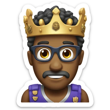 Criar um emoji com o número 77 e uma coroa em cima sticker