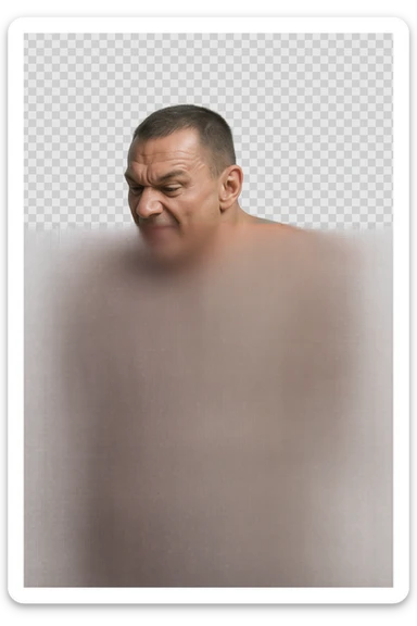 bodybuilder che mangia affamato un panino, iperrealistico 4k sticker