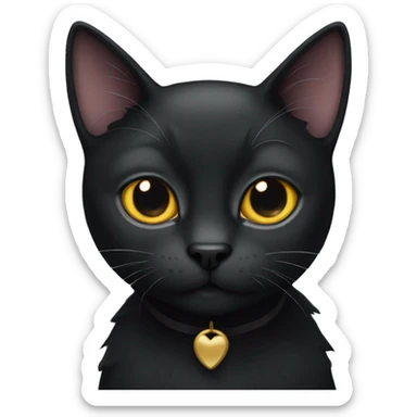 Black cat sticker
