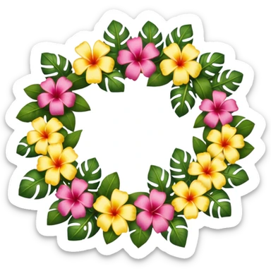 Hawaiian lei sticker