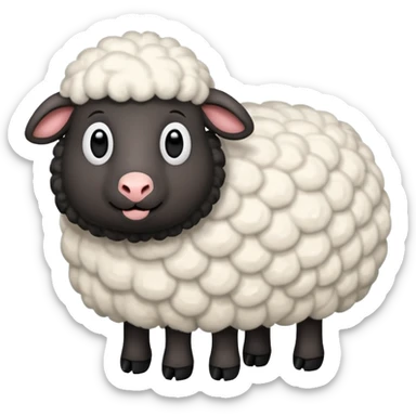 Black sheep around white sheep sticker