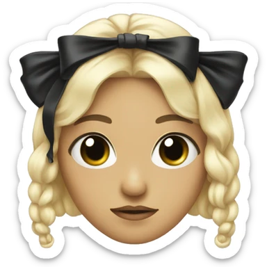 Black Gothic Bow sticker