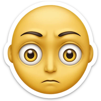 Make the face just the typical yellow circle, and really exaggerate the eyes bulging sticker