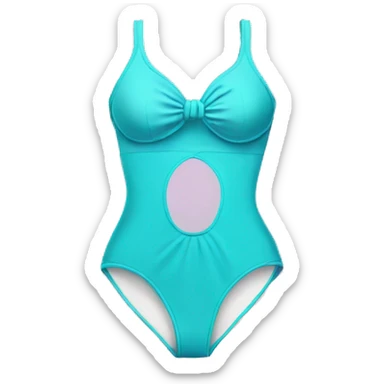 Bathing suit with pad sticker