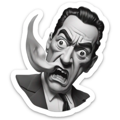 Salvador Dali angry doomguy sticker