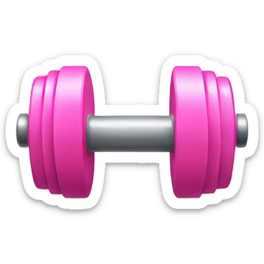 pink dumbbell sticker