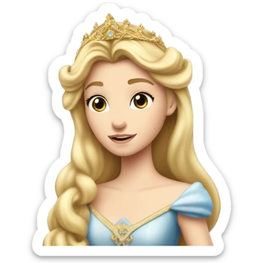 Princess Aurora with gold tiara  sticker