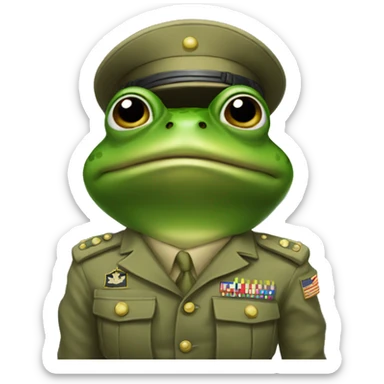 Army frog salute sticker