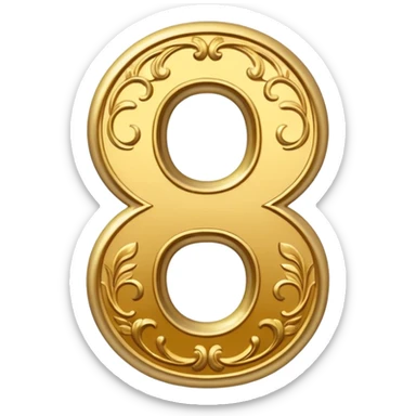 Fancy number 9 sticker