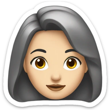 Anastasiia with browm hair sticker