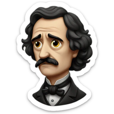 Edgar Alan Poe triste sticker