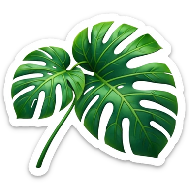realistic monstera leaf sticker