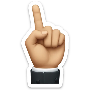 A right hand holding two fingers up sticker