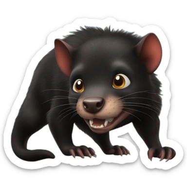 realistic Tasmanian devil showing distinctive stripe above tail sticker