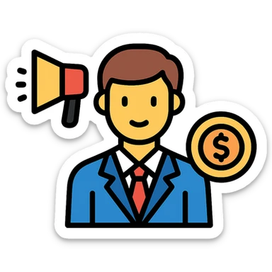 A marketer sticker