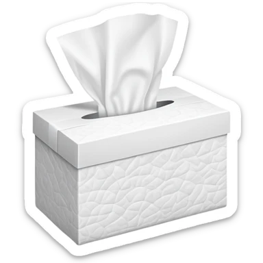 Tissue paper box sticker