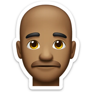 Serious emoji with tongue sticking out sticker