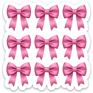 Cute girly bows sticker