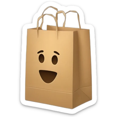 paper takeaway bag sticker