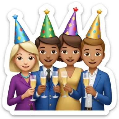 group of peoples sticker