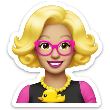 trixie mattel as a rubber duckie sticker