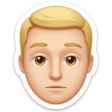 male Flushed Face sticker