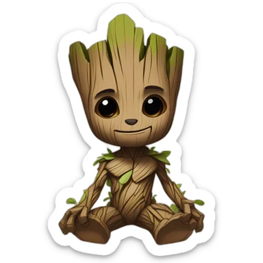 groot tape la main de stitch sticker