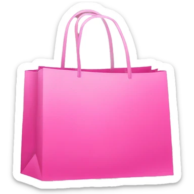 Pink shopping bags  sticker