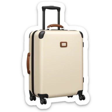 aesthetic ivory minimal luggage sticker
