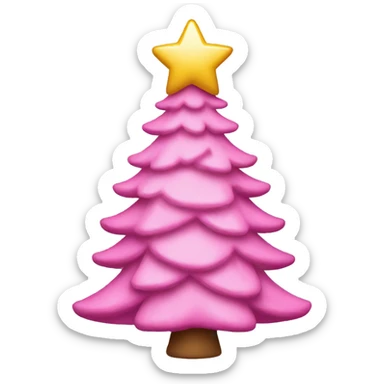 Pink Christmas tree  sticker