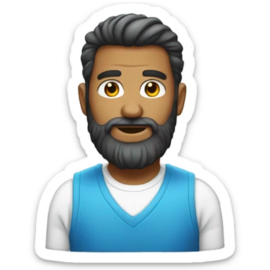 Un papi avec des cheveux courts et une barbe blanche sticker